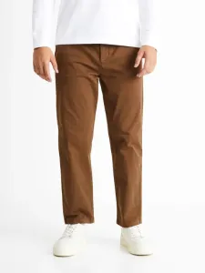 Celio Cochicrop Trousers Brown #1171853