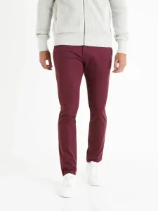 Celio Tocharles Chino Trousers Red #87679
