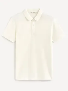 Celio Arewaffle Polo Shirt White