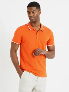 Celio Decolrayeb Polo Shirt Orange
