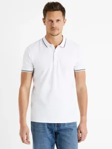 Celio Decolrayeb Polo Shirt White