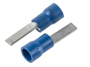 Cembre Insulated Crimp Blade Terminal 12.8mm Blade Length, 1.5mm² to 2.5mm², 16AWG to 14AWG, Blue