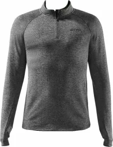 CEP W0139 Winter Run Shirt Men Black Melange XL Running sweatshirt