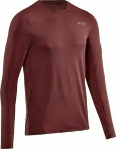 CEP W1136 Run Shirt Long Sleeve Men Dark Red L Running t-shirt with long sleeves