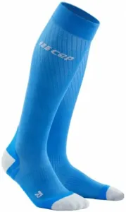 CEP WP20KY Compression Tall Socks Ultralight Electric Blue/Light Grey II Running socks