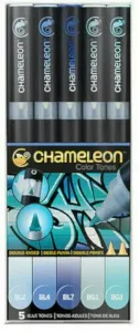 Chameleon Blue Tones Shading Marker Blue Tones 5 pcs