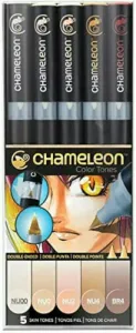 Chameleon Skin Tones Shading Marker Skin Tones 5 pcs