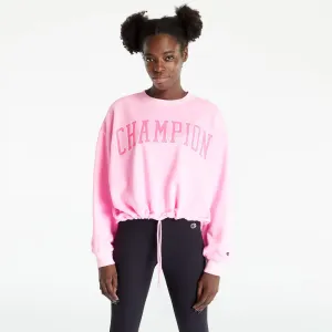 Champion Crewneck Croptop Sweatshirt Pink #1298469