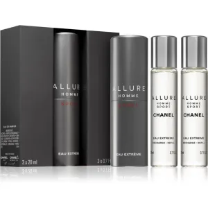 Chanel Allure Homme Sport Eau Extreme eau de parfum (1x refillable + 2 x refill) for men 3x20 ml