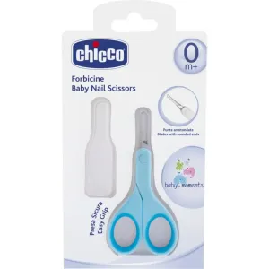 Chicco Baby Moments round tip baby nail scissors 0m+ Blue 1 pc