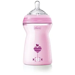Chicco Natural Feeling Pink baby bottle 6m+ 330 ml