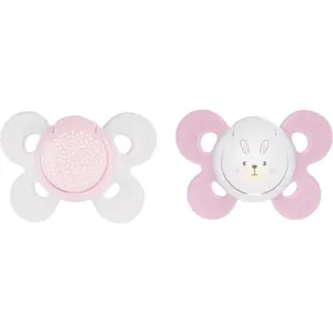 Chicco Physio Comfort 0-6m dummy Girl-Dots/Rabbit 2 pc