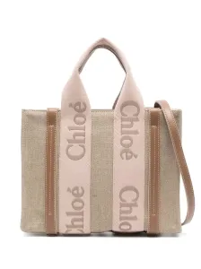 CHLOÉ - Woody Canvas And Leather Tote Bag #1760563