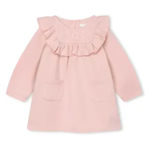 Chloe Baby Girls Knitted Dress in Pink 02A Washed 41% Cotton, Modal, 10% Elastane, 8% Polyamide - Trimming: 100% Cotton