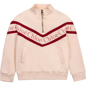 Chloe Girls Zip-up Sweatshirt Pink 8A #1576897