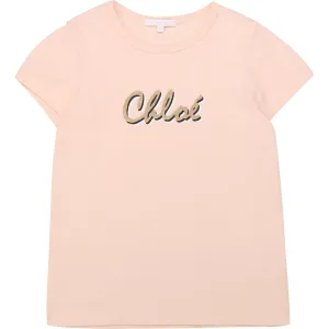 Chloe Girls Cotton T-shirt Pink 6Y #1574893