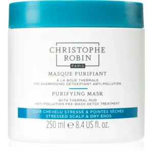 Christophe Robin Purifying Mask with Thermal Mud cleansing mask for hair exposed to air pollution 250 ml