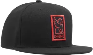 Chrome Baseball Cap Black-Red