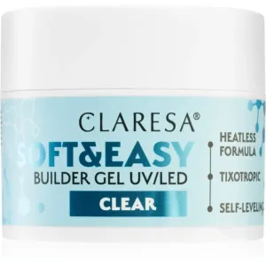 Claresa Soft&Easy Builder Gel gel base coat for nails shade Clear 45 g