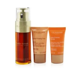 ClarinsDouble Serum & Extra-Firming Collection: Double Serum 50ml+ Energy Cream 15ml+ Night Cream 15ml+ Bag 3pcs+1bag
