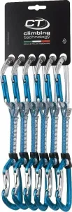 Climbing Technology Aerial Pro Set DY Quickdraw Solid Straight/Solid Bent Silver/Light Blue 12.0 Climbing Carabiner