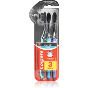 Colgate Slim Soft Active toothbrushes with activated charcoal - soft 3 pc #1804863