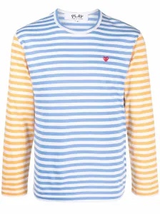 COMME DES GARCONS PLAY - Logo Striped Long Sleeve T-shirt #1206596