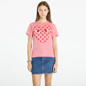 Comme des Garçons PLAY Heart Logo Short Sleeve Tee Pink #1568183