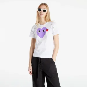 Comme des Garcons PLAY Tee White/ Purple #1788484