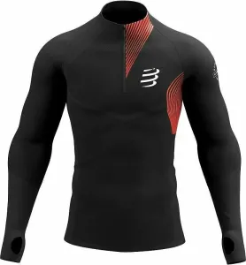 Compressport Winter Trail Postural LS Top M Black L Running t-shirt with long sleeves
