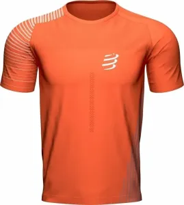 Compressport Performance SS Tshirt M Orangeade/Fjord Blue S Running t-shirt with short sleeves