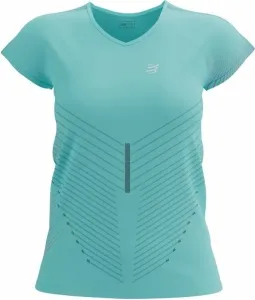 Compressport Performance SS Tshirt W Aqua/Hot Pink M S Running t-shirt with short sleeves