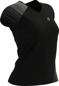 Compressport Performance SS Tshirt W Black/Paradise Green L Running t-shirt with short sleeves