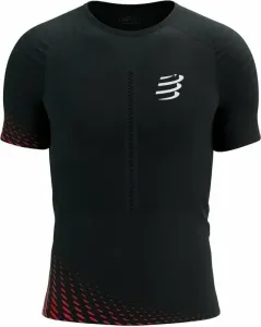 Compressport Racing SS Tshirt M Black/High Risk Red L Running t-shirt with short sleeves