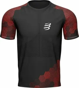 Compressport Racing SS Tshirt M Black/Red XL Running t-shirt with short sleeves