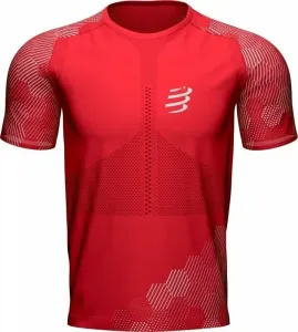 Compressport Racing SS Tshirt M Red/White L Running t-shirt with short sleeves