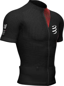 Compressport Trail Postural SS Top Black M Running t-shirt with short sleeves