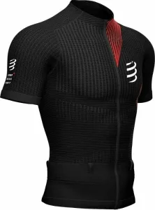 Compressport Trail Postural SS Top M Black/Red XL Running t-shirt with short sleeves
