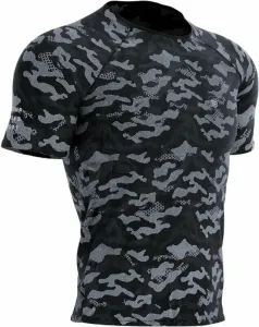 Compressport Training SS Tshirt M Camo Premium Black Camo L Running t-shirt with short sleeves