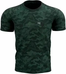 Compressport Training SS Tshirt M Camo Premium Green Gables S Running t-shirt with short sleeves