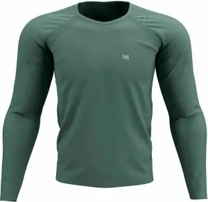 Compressport Training T-Shirt Silver Pine XL Running t-shirt with long sleeves