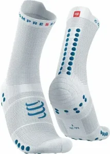 Compressport Pro Racing Socks v4.0 Run High White/Fjord Blue T4 Running socks