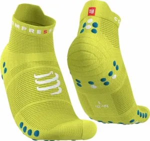 Compressport Pro Racing Socks v4.0 Run Low Primerose/Fjord Blue T2 Running socks