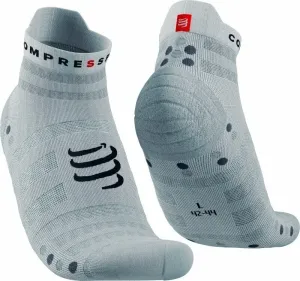 Compressport Pro Racing Socks v4.0 Ultralight Run Low White/Alloy T1 Running socks