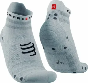 Compressport Pro Racing Socks v4.0 Ultralight Run Low White/Alloy T4 Running socks