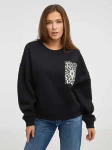 Converse Leopard Crew Sweatshirt Black