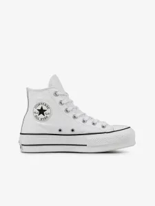 Converse Chuck Taylor All Star Lift Platform Leather Sneakers White #1404013