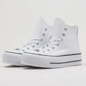 Converse Chuck Taylor All Star Lift Platform Leather Sneakers White