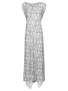 CORTANA - V-neck Long Silk Dress