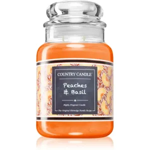 Country Candle Farmstand Peaches & Basil scented candle 680 g